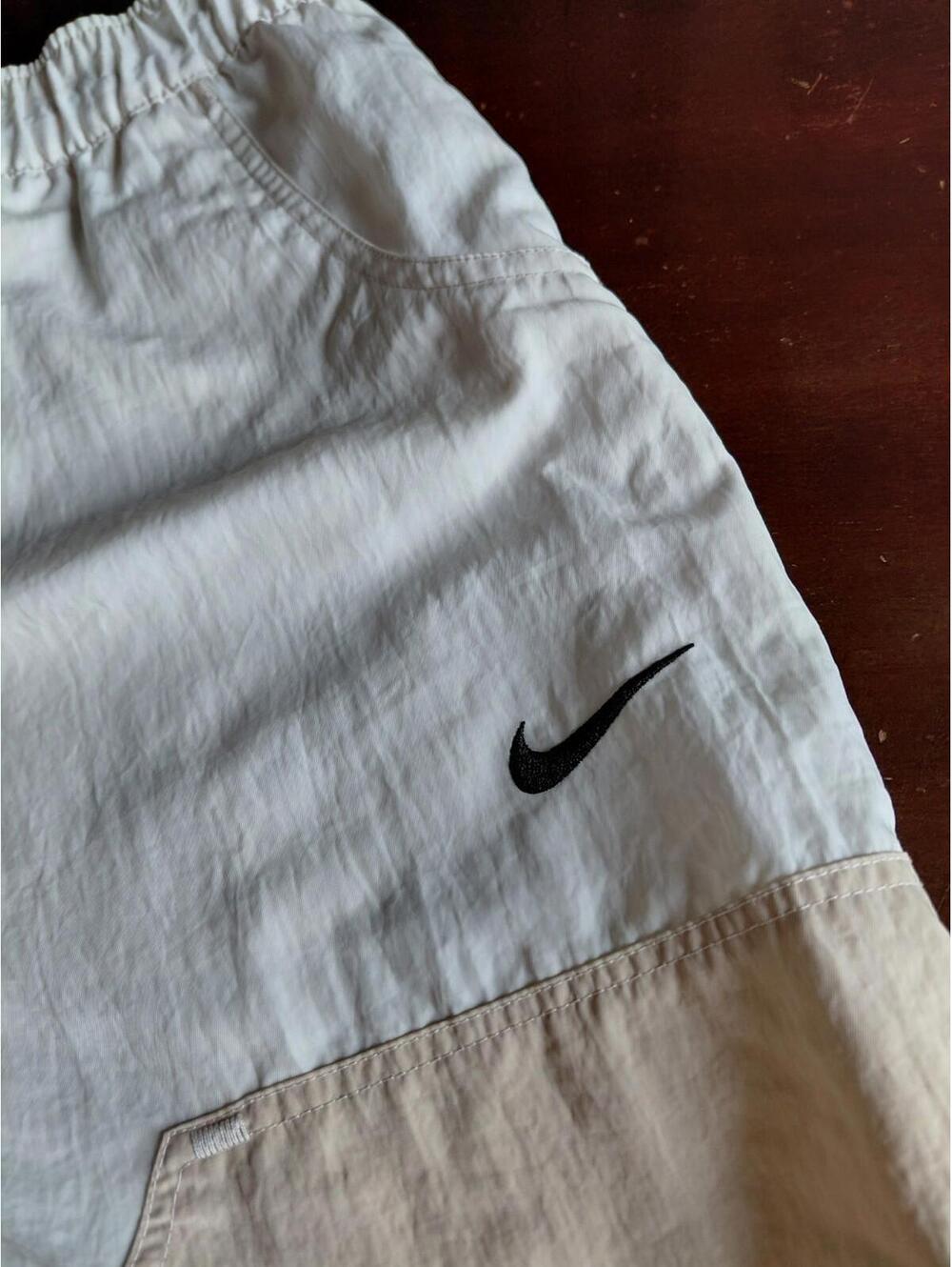 Nike Sportswear Woven Wind Pants Womens XL White Beige DM6209-030 Loose Baggy - Picture 4 of 12